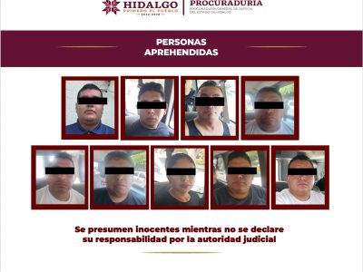 Detienen a nueve policías de Progreso de Obregón, Hidalgo, por homicidio