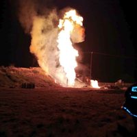 Se incendia toma clandestina de gas LP en  Acajete, Puebla (Video)
