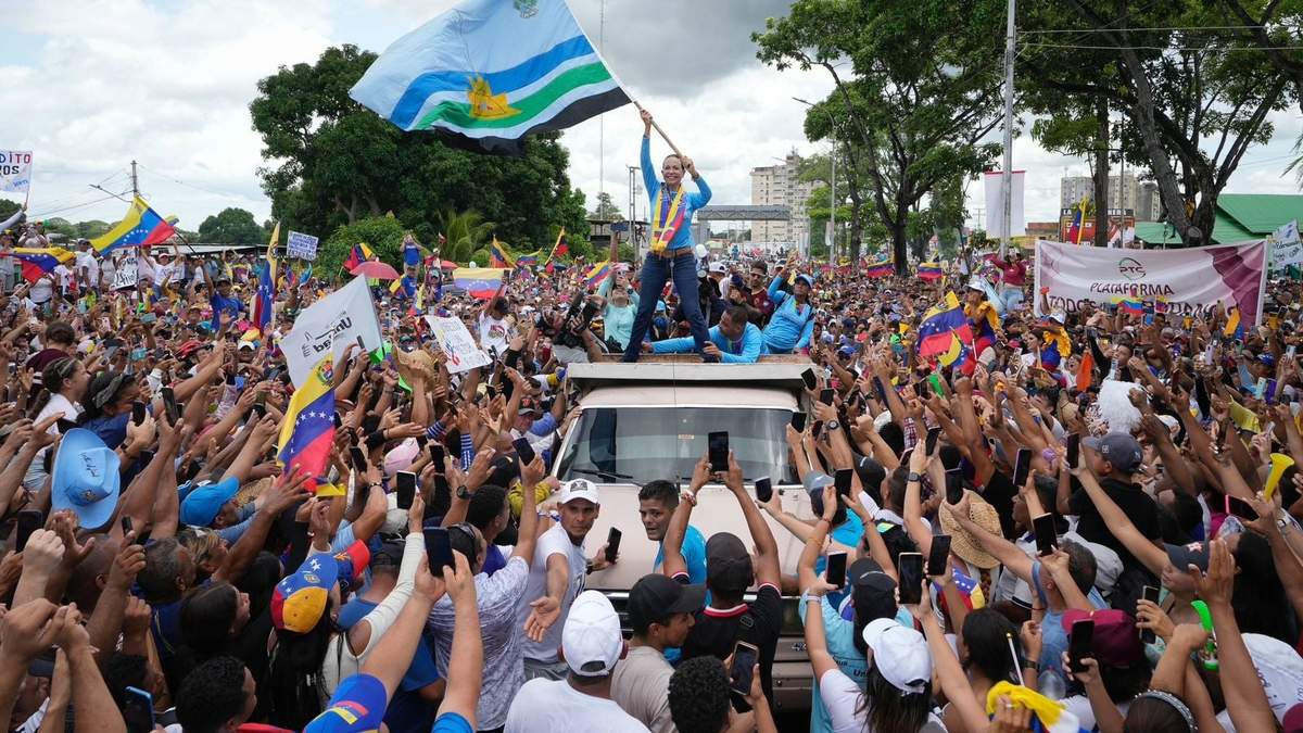 Venezuela. Mitin de Corina Machado