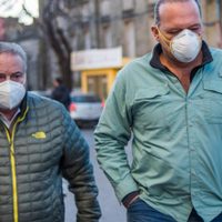 Enojado y a los gritos: Berni llegó a Puente La Noria y se peleó con la policía
