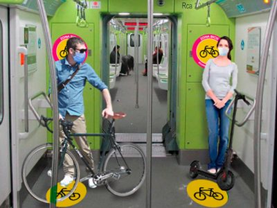 Tansporte público: ya se puede viajar en subte con bicicletas y monopatines