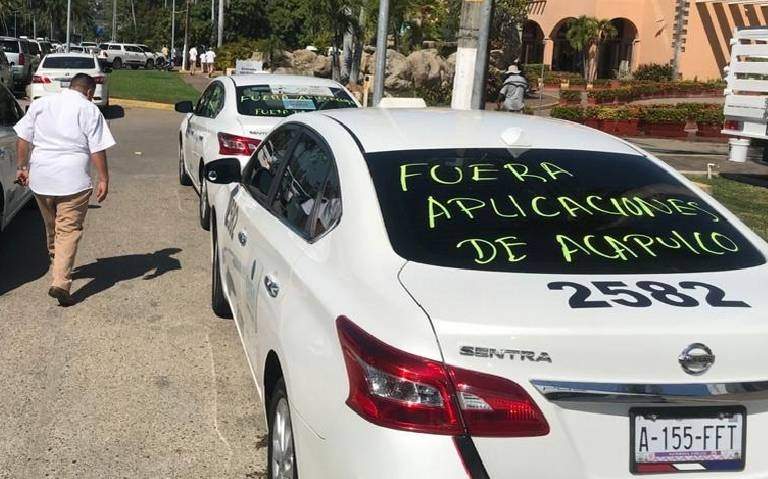 Protesta contra aplicaciones de transporte