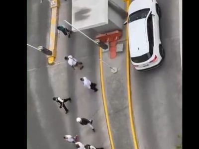 Así fue la pelea “campal” de repartidores de Didi con guardias de seguridad en Miguel Hidalgo