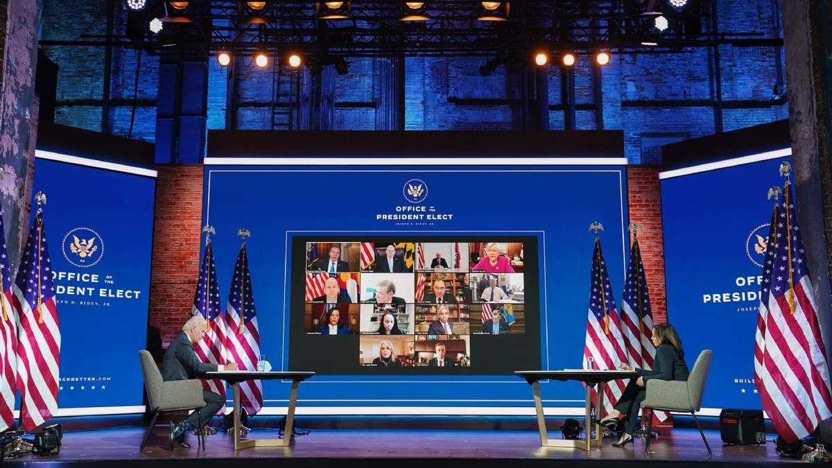El demócrata habló con gobernadores por videoconferencia