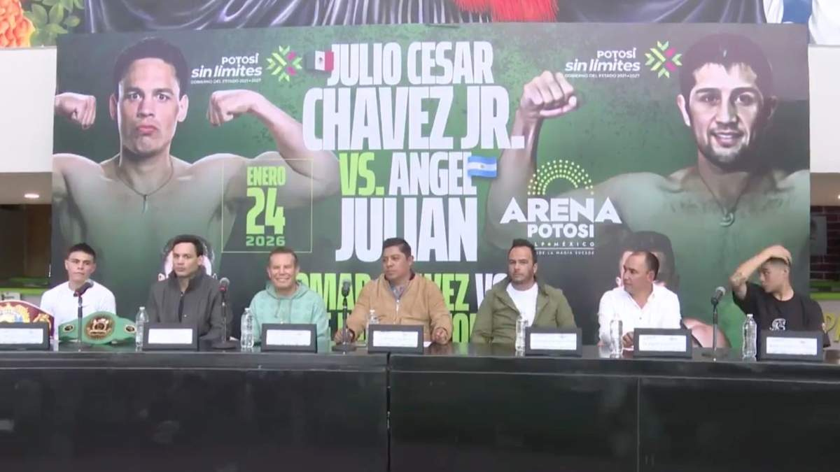 Conferencia de presentación de la función de boxeo donde pelearás los Chávez