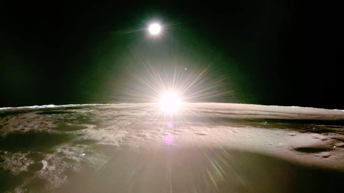 El atardecer lunar
