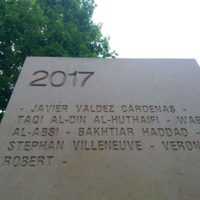 Incluyen a cuatro mexicanos en Memorial de Reporteros en Francia, entre ellos a Javier Valdez