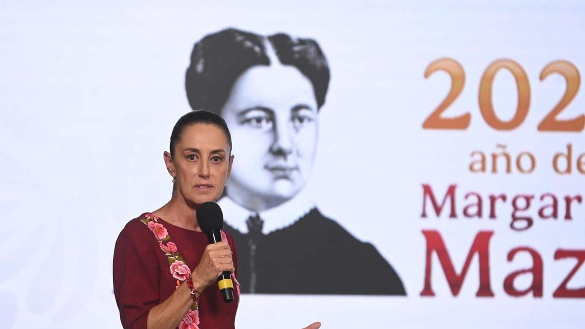 La presidenta Claudia Sheinbaum en la conferencia mañanera