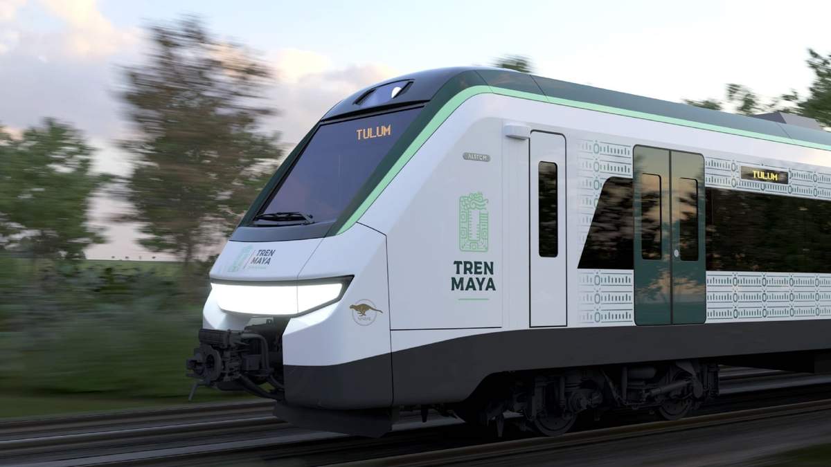 Diseño exterior de vagones del Tren Maya
