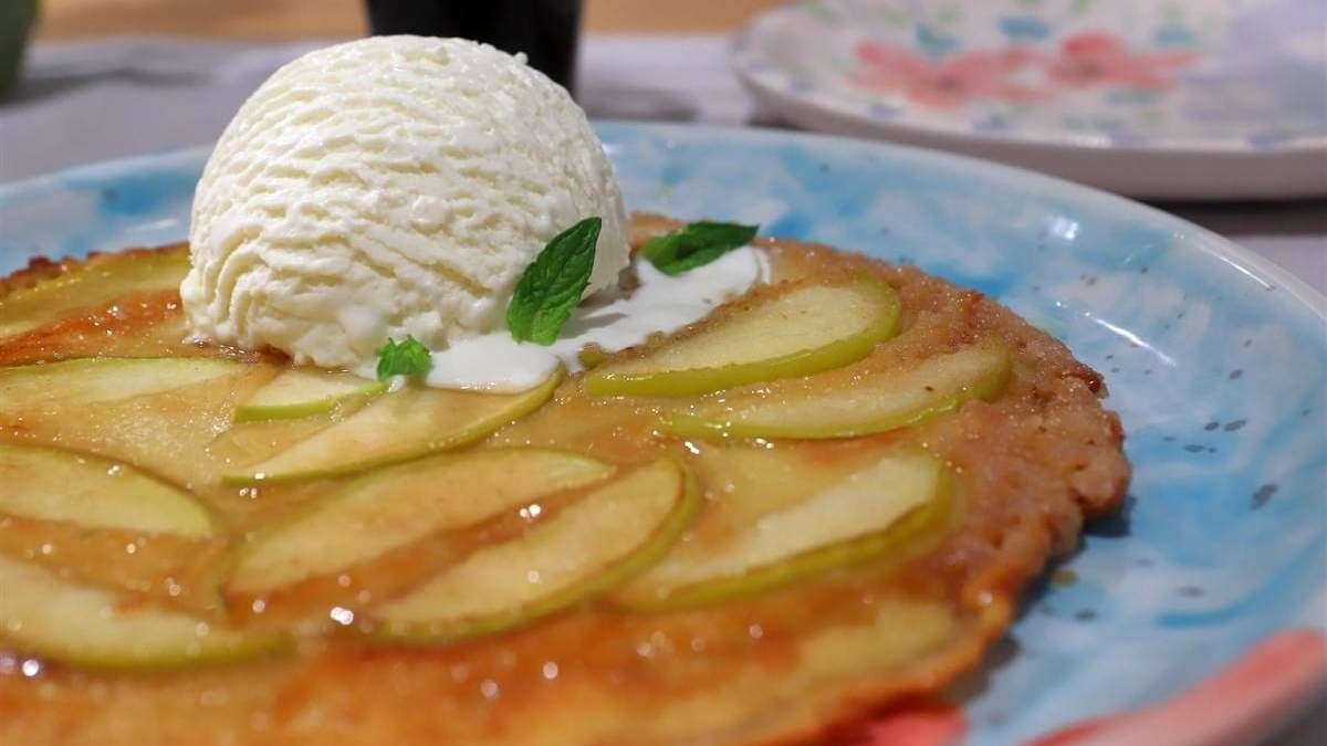Panqueques de manzana. Fuente: (Instagram)