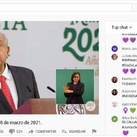 Protesta feminista y de apoyo a AMLO inunda transmisión virtual de la mañanera