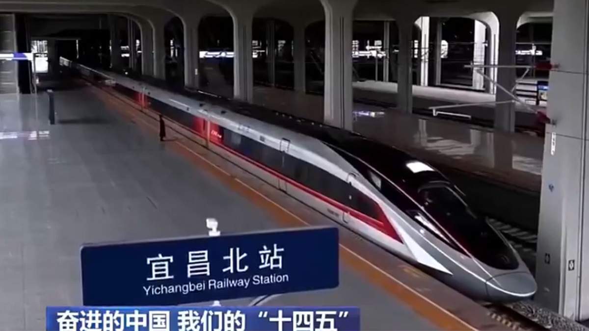 El tren bala chino superó los 450 kilómetros por hora.