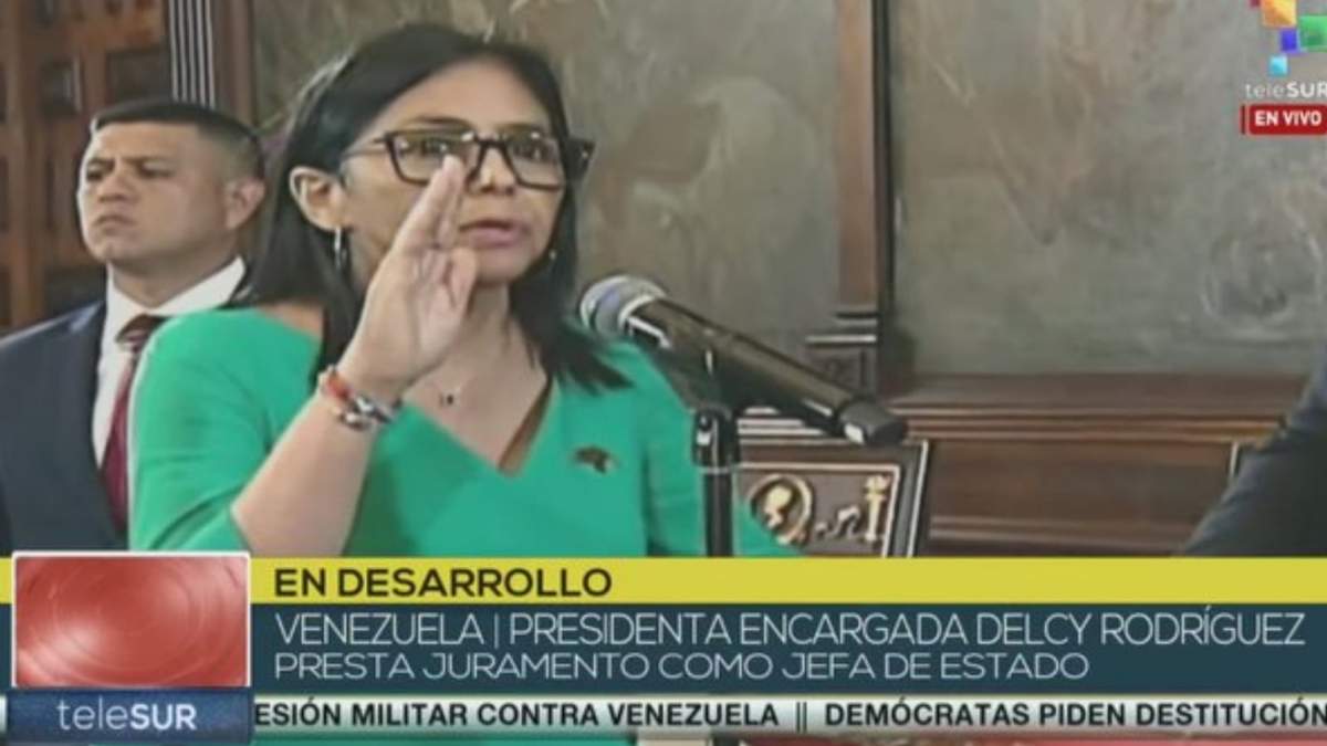 La presidenta provisional Delcy Rodríguez ha tomado el lugar de su aliado, el presidente Nicolás Maduro
