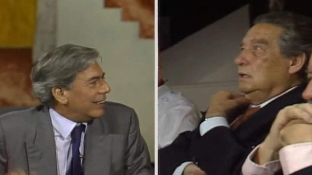 Mario Vargas Llosa y Octavio Paz en el Encuentro Vuelta
