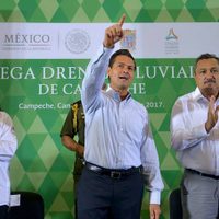 Peña 'inaugura” en Campeche mega drenaje que opera desde hace dos años