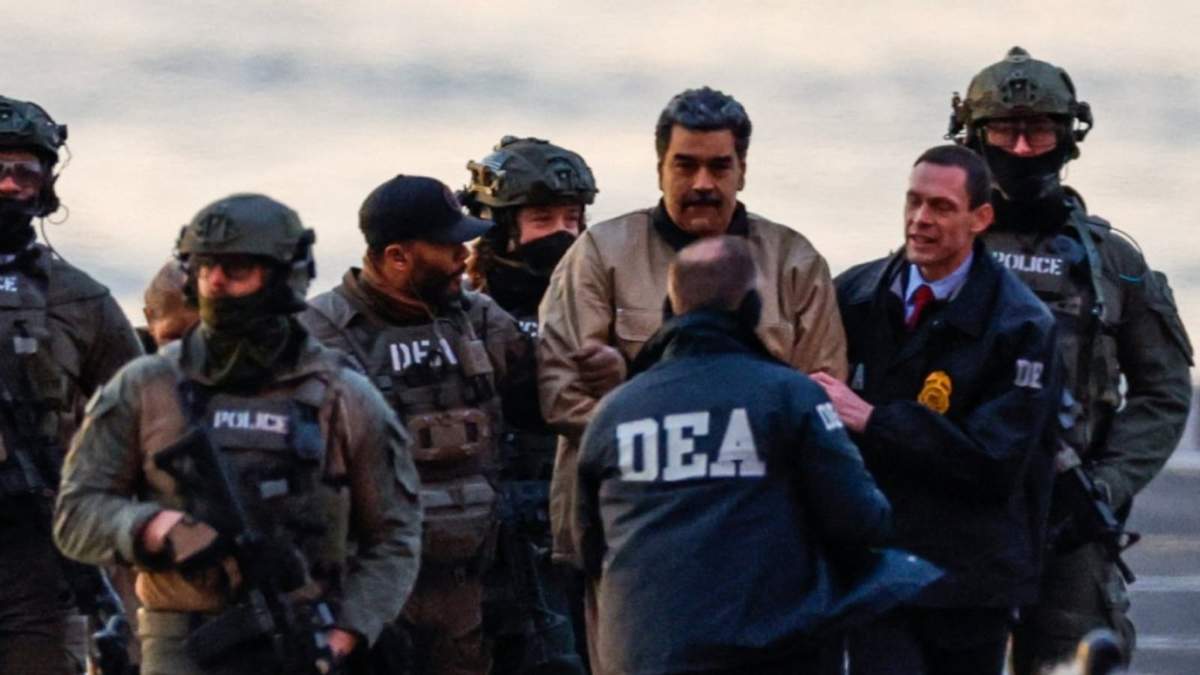 Nicolás Maduro durante su traslado en Nueva York