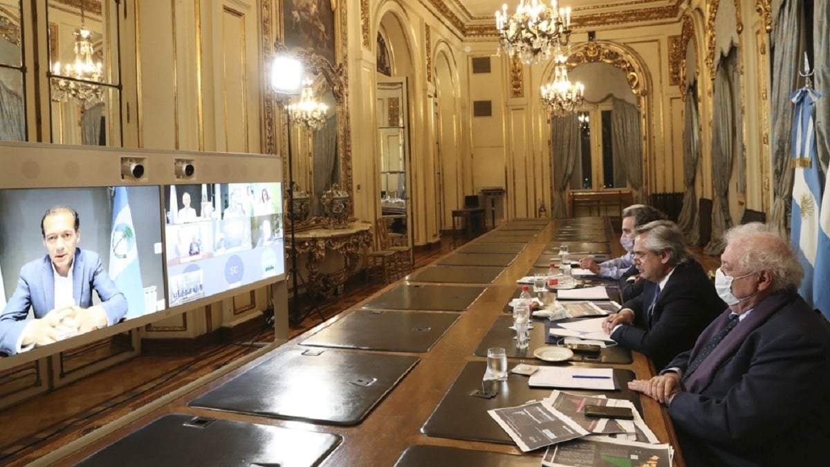Reunión de Alberto Fernández y gobernadores. Fuente: (Twitter)