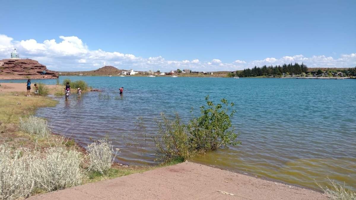 Los manchones verdes en el agua evidencia la presencia de cianobacterias. Fuente: (Neuquén Informa)