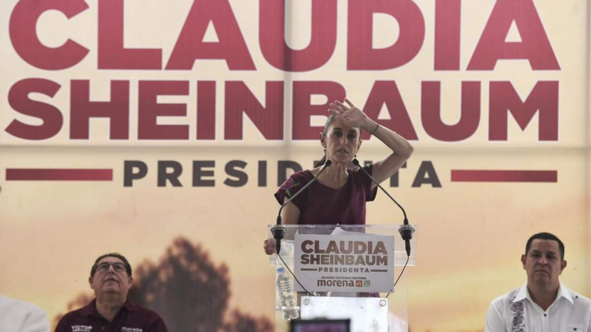 La aspirante presidencial de Morena-PT-PVEM, Claudia Sheinbaum