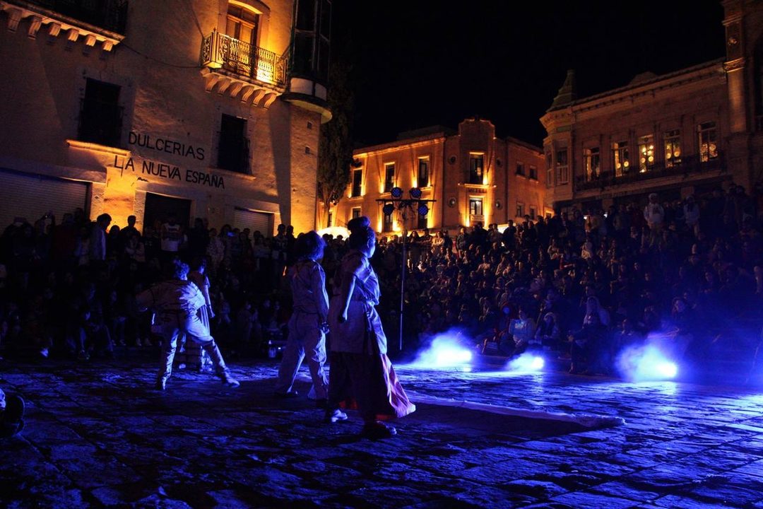 Plaza Goitia, obra “1914”, de Mommo Teatral. Foto Cortesía Instituto Zacatecano de Cultura