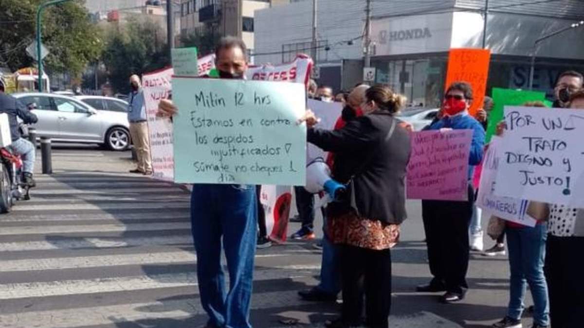 Protesta de trabajadores despedidos
