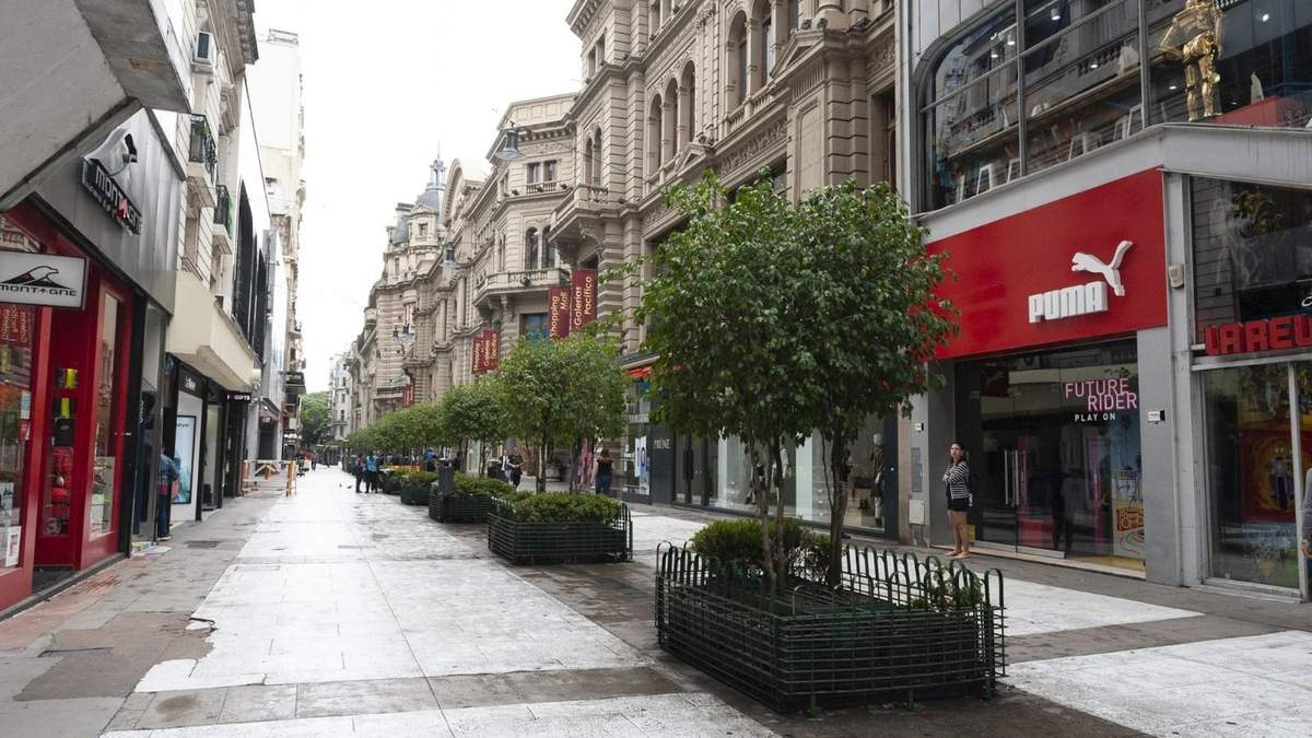 Calle Florida desierta (CABA). Fuente: (Twitter)