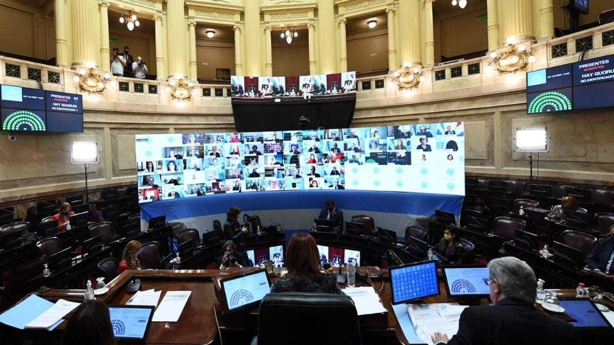 Cámara de Senadores. Fuente: (Twitter)