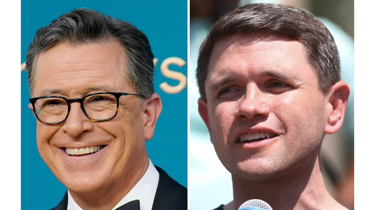 Stephen Colbert y James Talarico