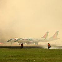 Por los severos incendios forestales, cerraron temporalmente el principal aeropuerto de Bolivia