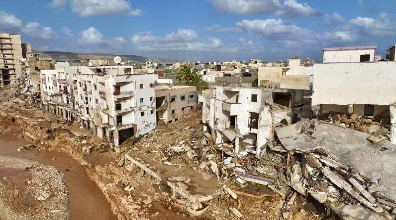 La ciudad costera de Derna, en ruinas por la devastadora inundación