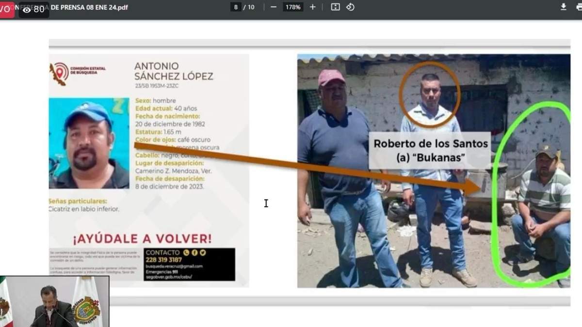 Al centro, "El Bukanas", y a su izquierda Sánchez López, uno de los desaparecidos