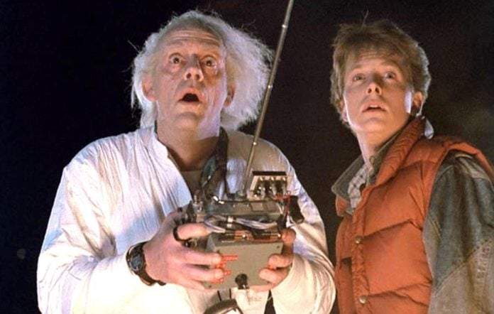 Michael J. Fox y Chistopher Lloyd. Fuente: (Twitter)