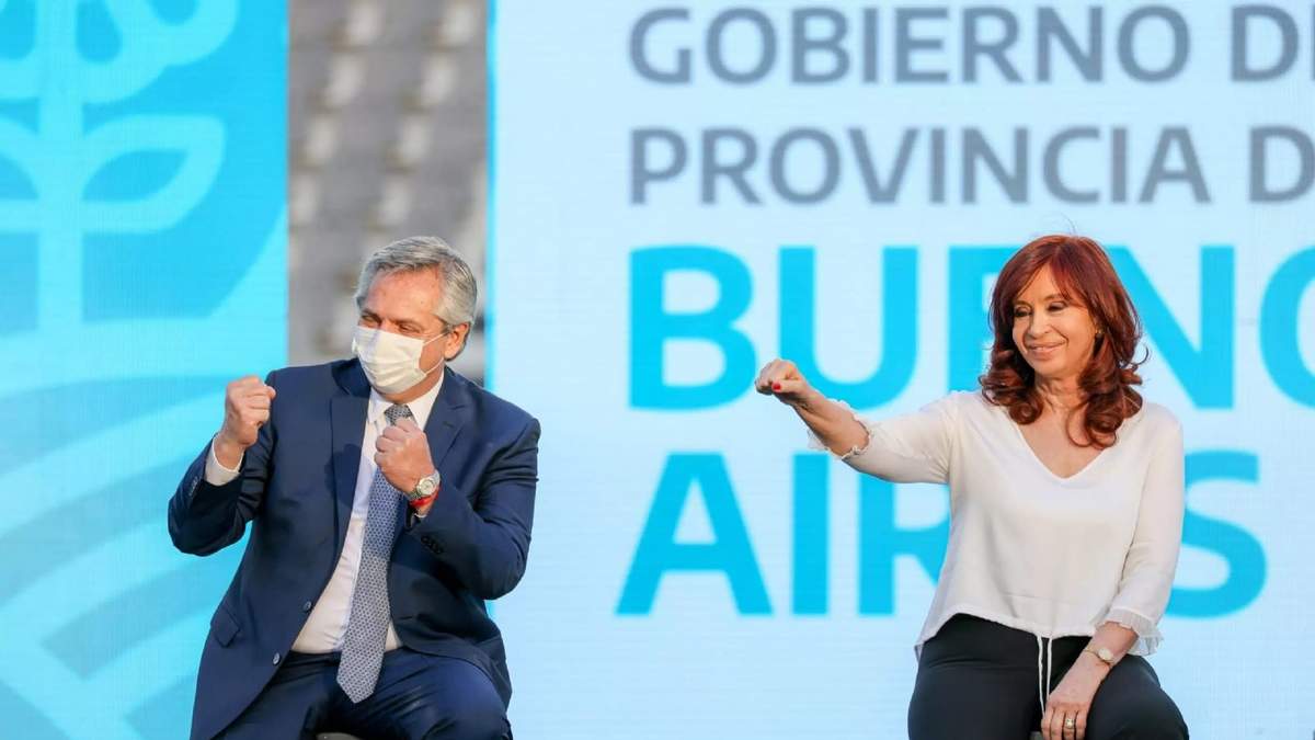 El presidente Alberto Fernández y la vicepresidenta Cristina Fernández de Kirchner. Fuente: (Twitter)