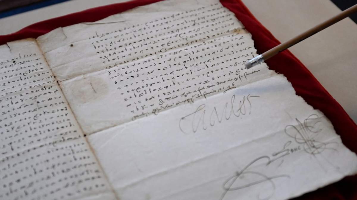 La carta de Carlos V. Fuente: (AFP)