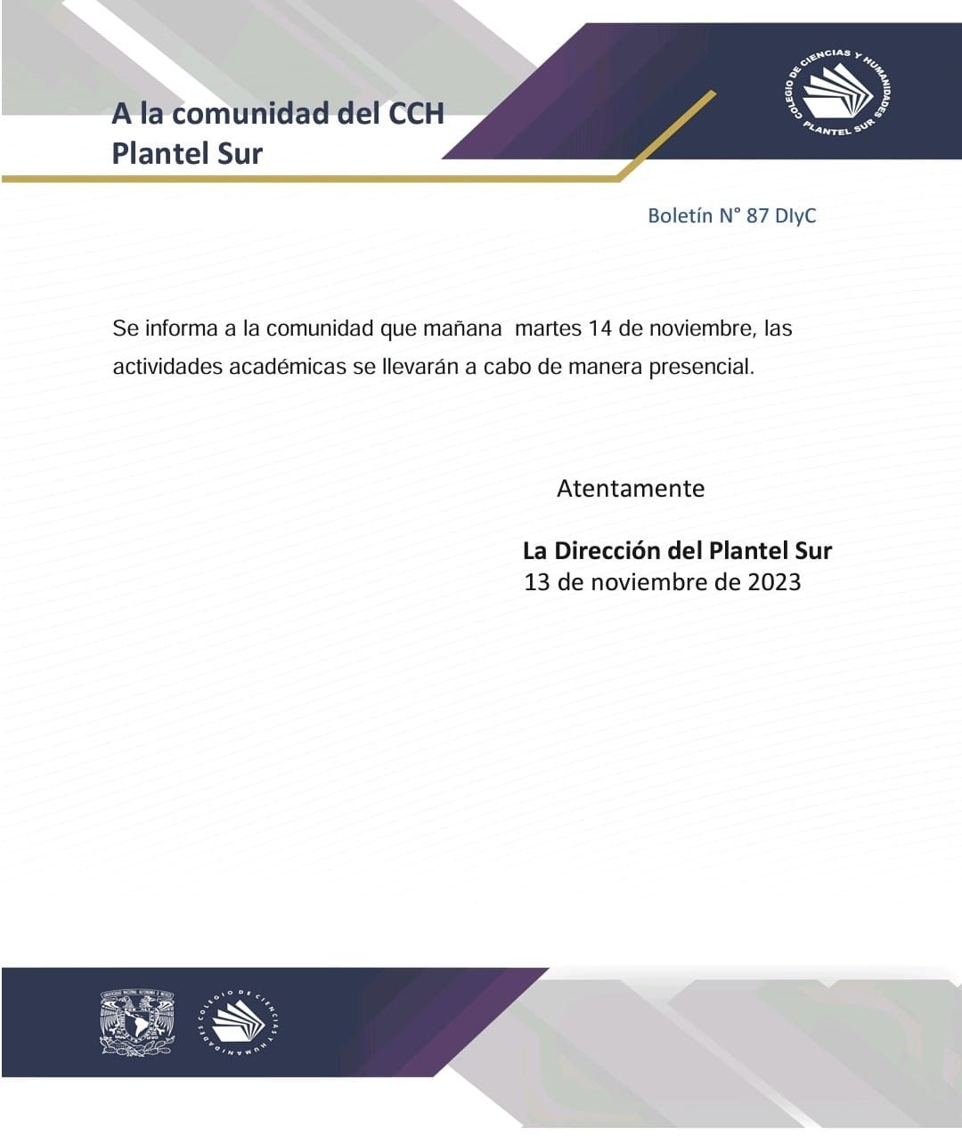 comunicado
