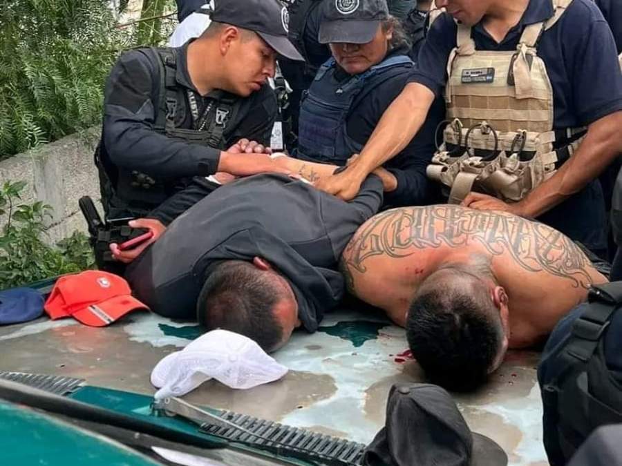 Presuntos delincuentes detenidos en Tepeaca