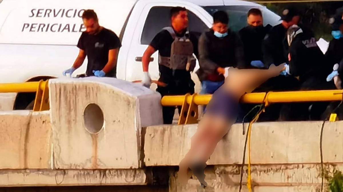 Los cuerpos estaban colgados de un puente vehicular ubicado en la capital zacatecana