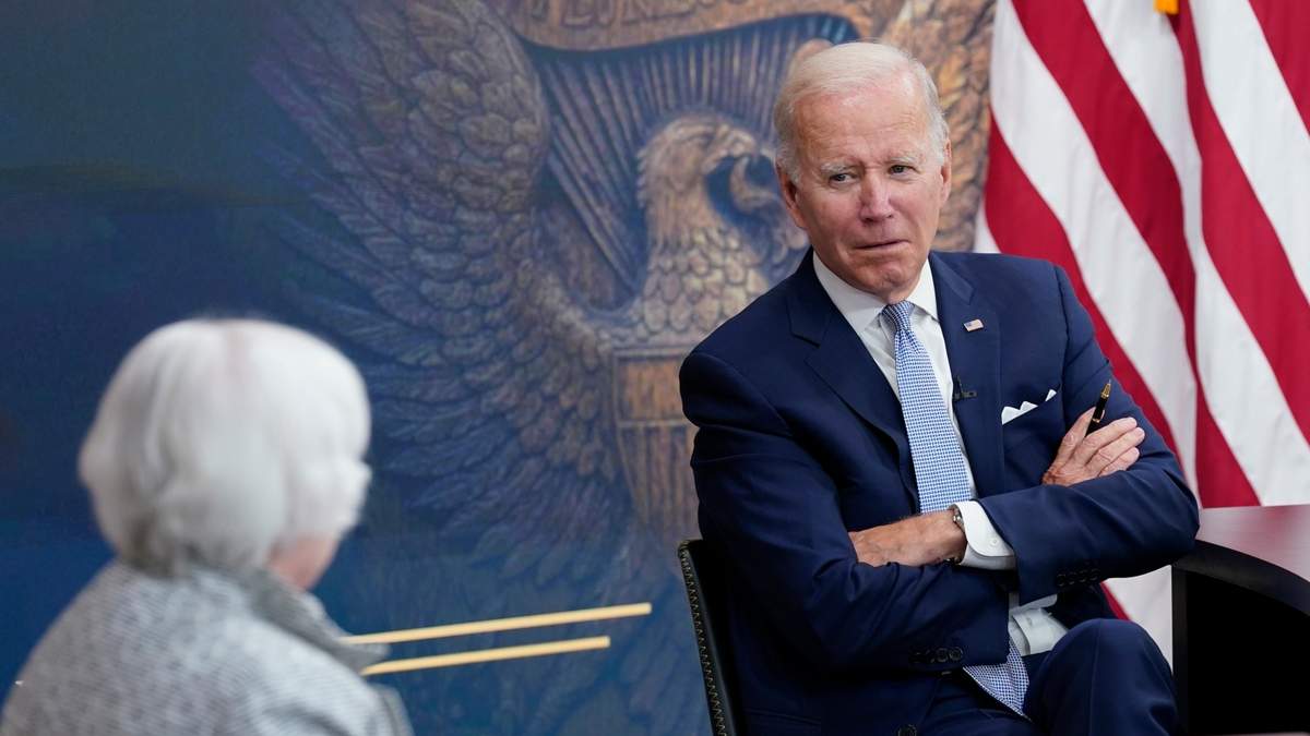 Joe Biden en un foro sobre economía el jueves 28