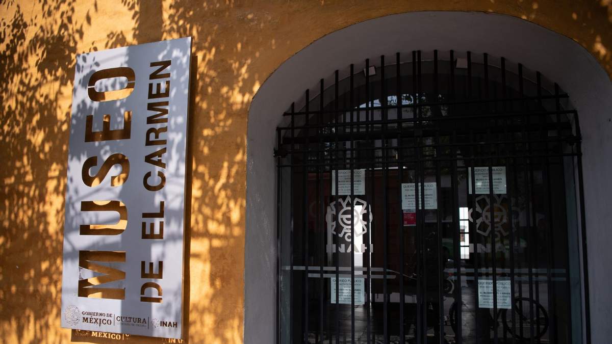 El museo del Carmen en el sur de la Ciudad de México, uno de los recintos que se encuentran cerrados