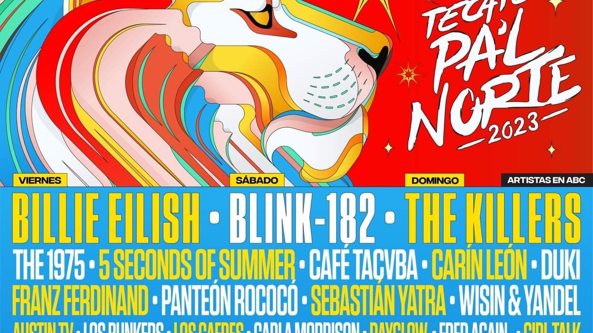 El cartel del festival Tecate pal Norte 2023