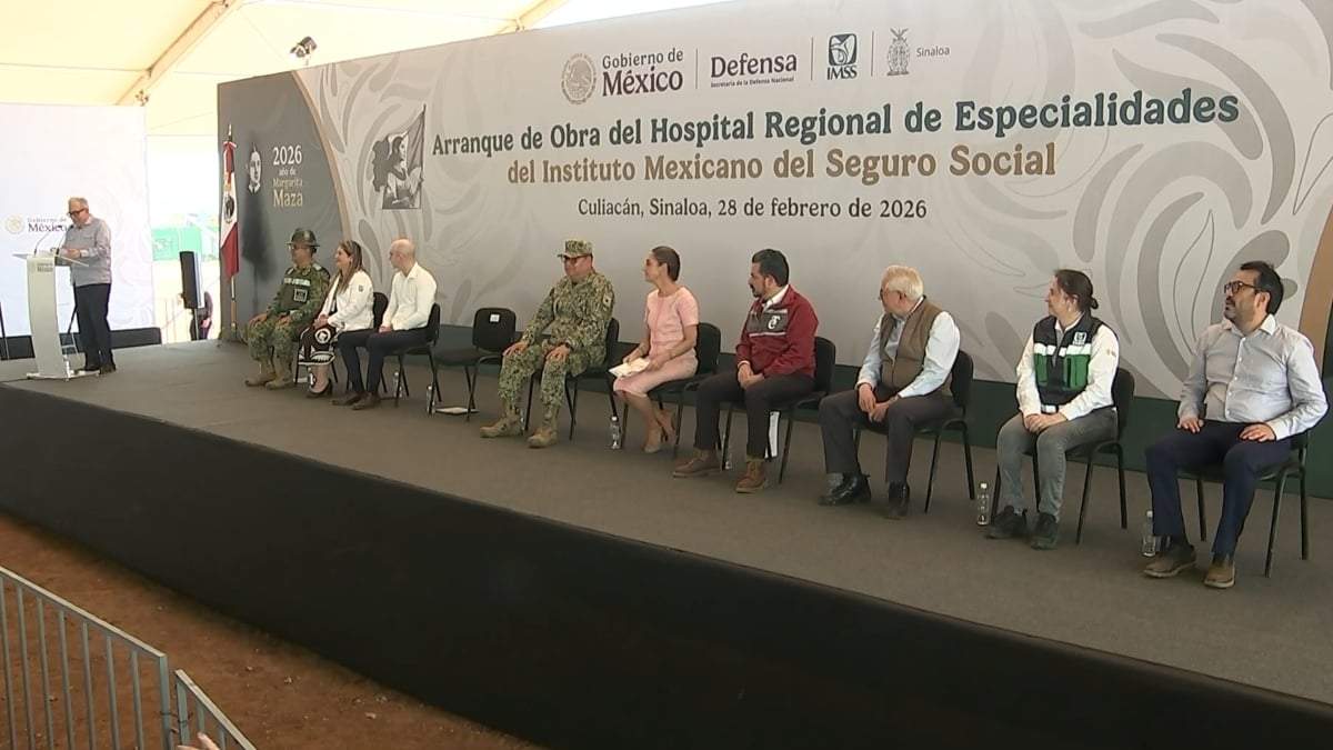 La presidenta Claudia Sheinbaum durante el evento en Culiacán