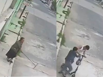 Adulta mayor frustra asalto con un jalador para proteger a su nieto en el Edomex