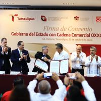 Firman convenio Gobierno de Tamaulipas y Oxxo para fortalecer seguridad