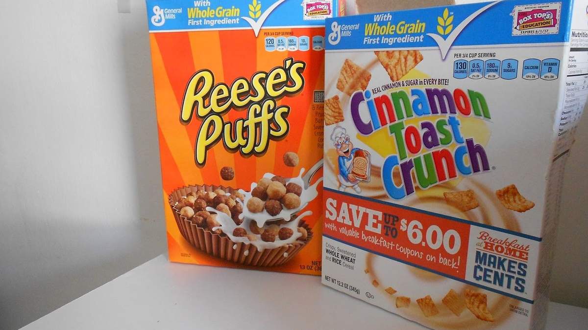 Cajas de cereales. Fuente: (Instagram)