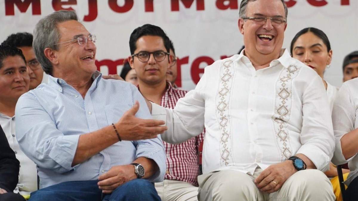 Pío López Obrador y Marcelo Ebrard en Ecatepec