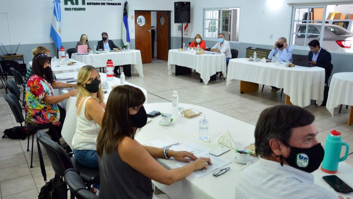 Reunión de paritaria en Río Negro. Fuente: (Twitter)