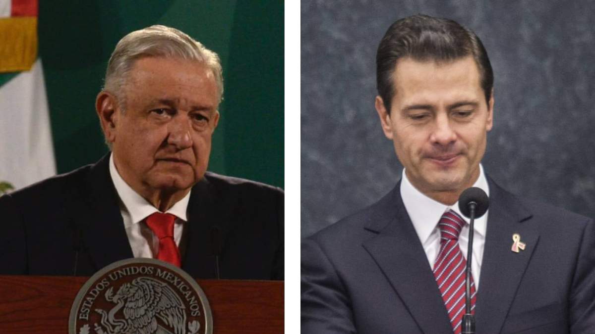 El presidente López Obrador y su antecesor, Peña Nieto