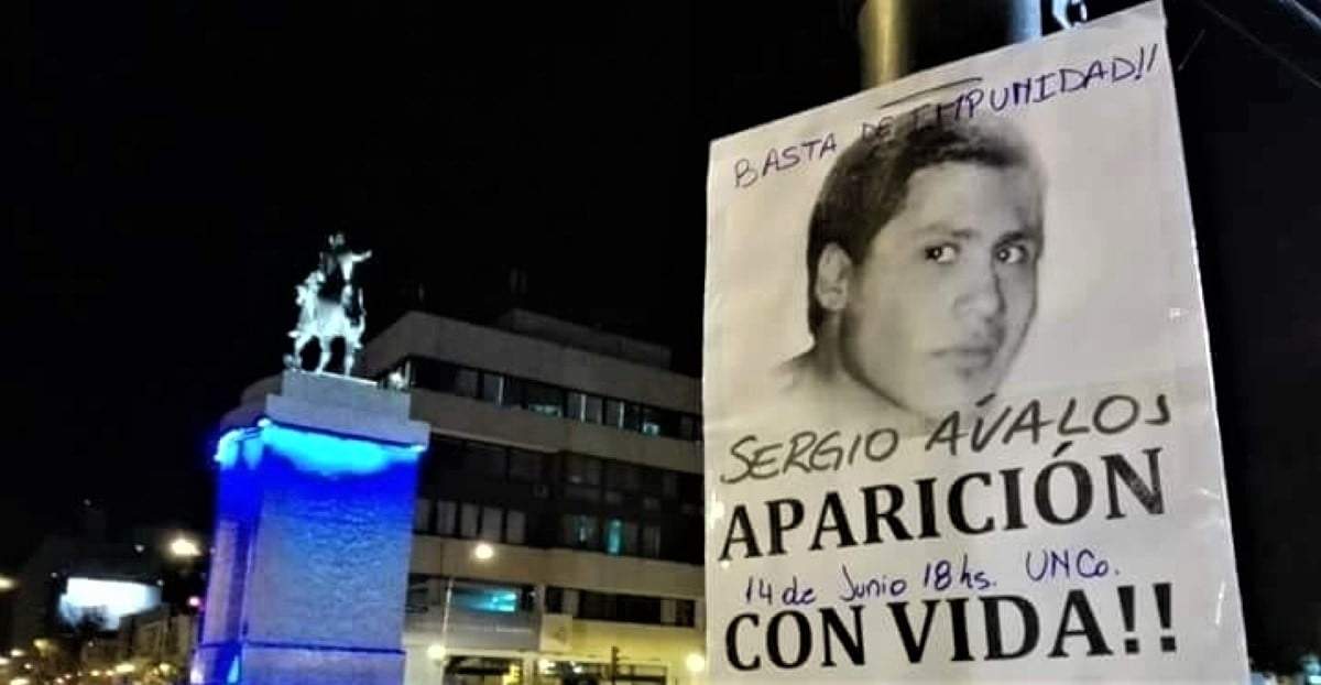 Reclamo por la desaparición de Sergio Ávalos. Fuente: (Facebook)