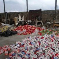 Fiscalía encuentra casi 700 despensas en una bodega de SLP