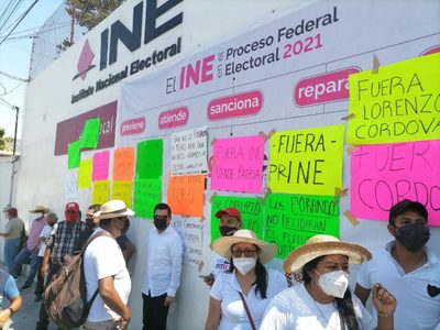 Salgado Macedonio llama a protestar en casetas y carreteras por fallo del INE